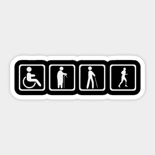 Funny Amputee Evolution Sticker